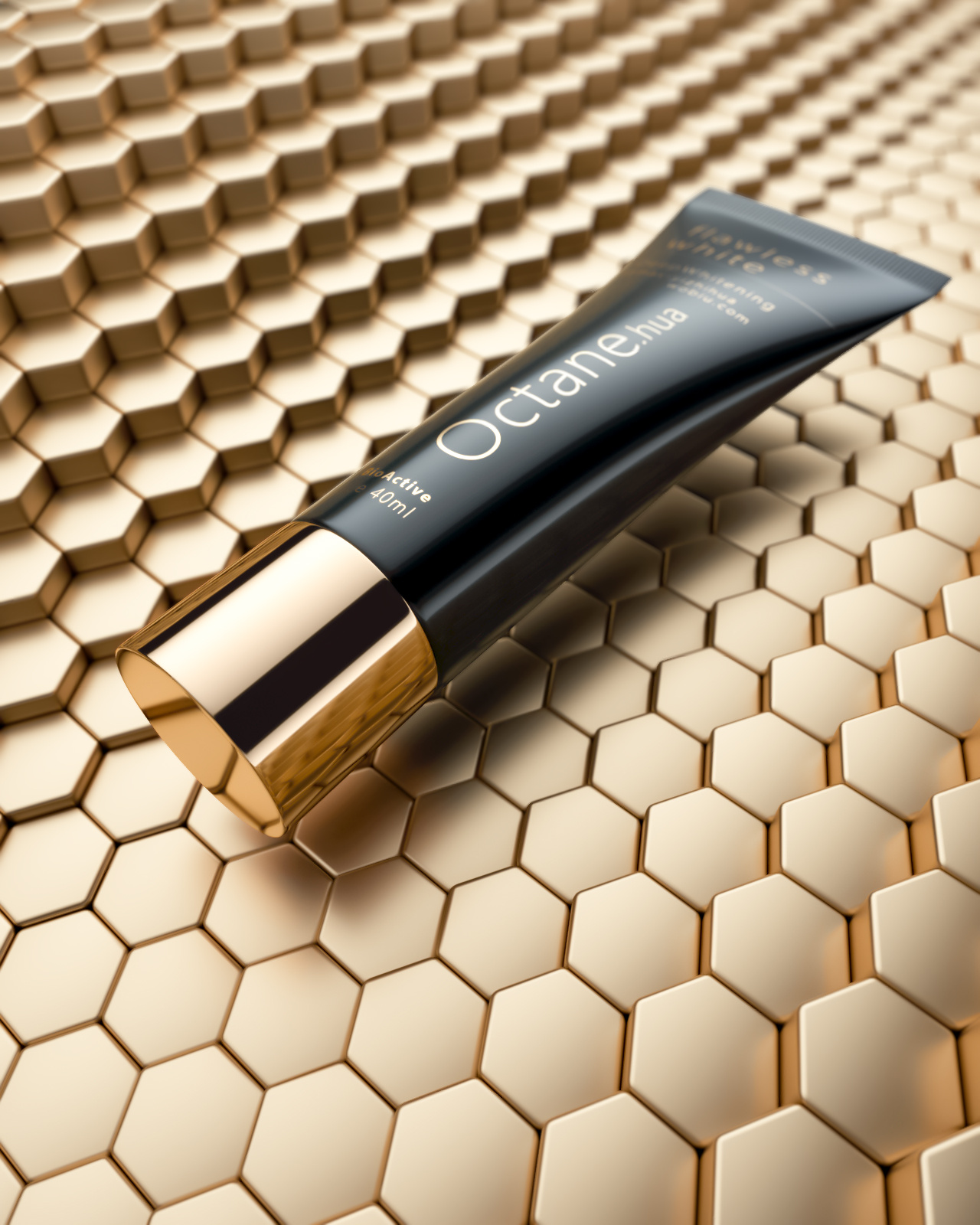 c4d化妆品软管小场景渲染