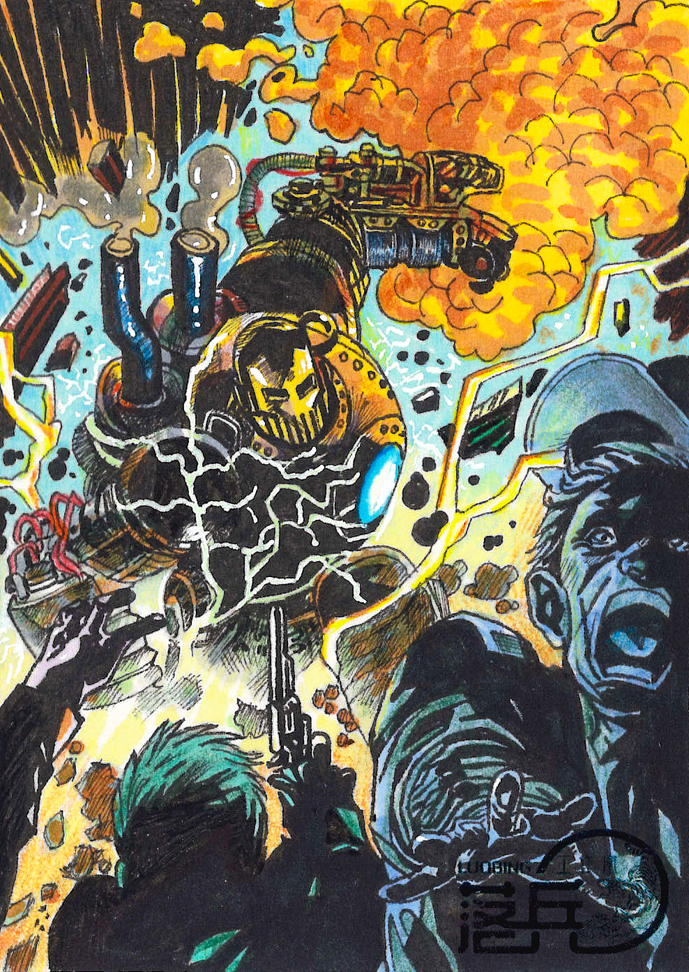 烈日风暴手绘卡（图ZMjk0NTM2NTA4） - 绘画 - 站酷设计师漫艺手绘原创素材 - 站酷ZCOOL