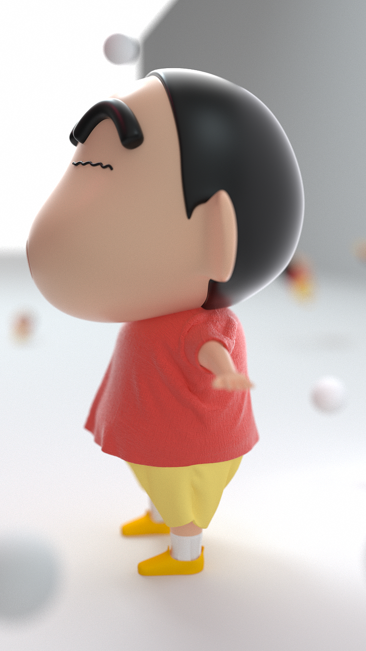 蜡笔小新卡通建模