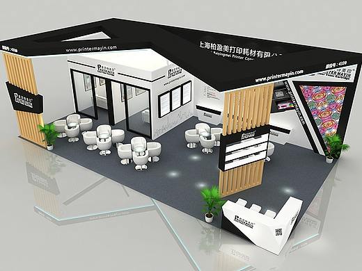 展会 展厅展位展台3D效果图设计 cad施工图制作