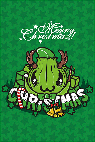 GREEN-ONION圣诞贺卡（图ZMTg3OTEyMA==） - 新锐潮流插画 - 站酷设计师onionoo原创素材 - 站酷ZCOOL