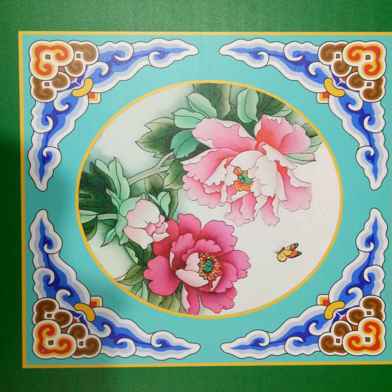 古建筑彩绘天花吊顶寺庙道观藻井吊顶手绘印制浮雕吊顶|纯艺术|绘画|l