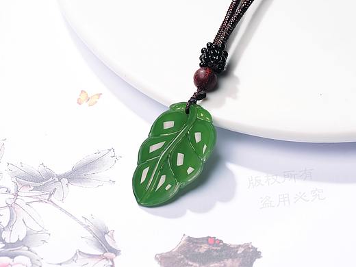 和田玉碧玉树叶和田玉金枝玉叶碧玉工艺品碧玉叶子