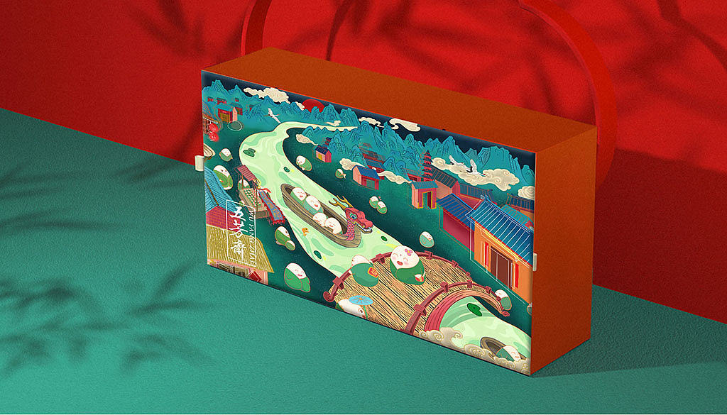 五芳斋粽子-插画包装设计