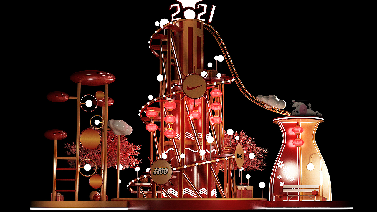 某商场美陈（图ZMjMwOTE3OTYw） - 场景 - 站酷设计师美陈Hello世界原创素材 - 站酷ZCOOL