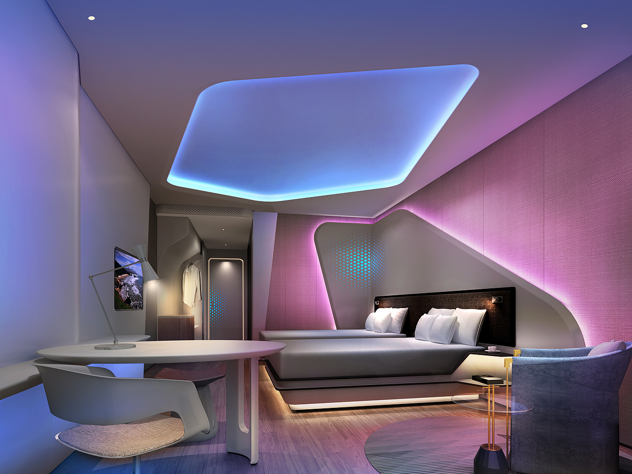 太空式酒店灯光设计——阿里未来酒店