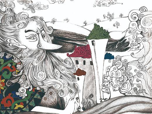 长发姑娘绘本-插画