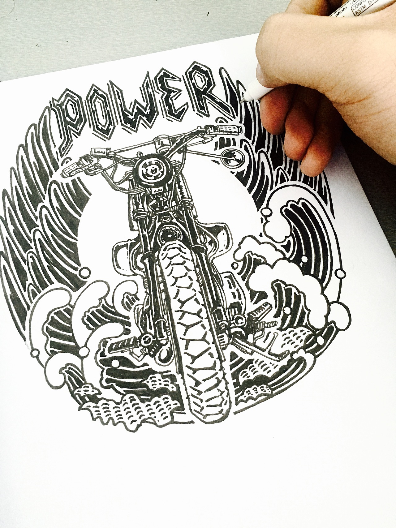 最近简单涂的一个机车图