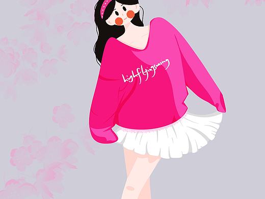 扁平风少女2（个人主页-ZNzExMjgxNzY=） - 商业插画 - 站酷设计师九吉的猫原创素材 - 站酷ZCOOL