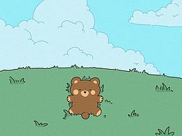 看 有一只小熊！