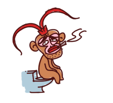 蹲坑猴（圖ZNDEwMjYwMTY=） - 商業(yè)插畫 - 站酷設(shè)計(jì)師wzlzxx原創(chuàng)素材 - 站酷ZCOOL