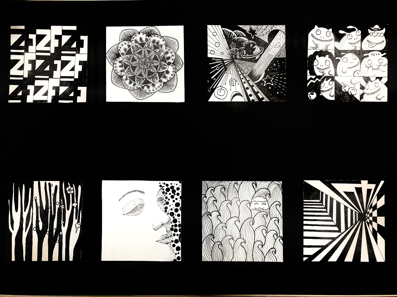 设计学类19-6班 骨骼练习 构成作业（图ZMTgzMzM0Njcy） - 图案 - 站酷设计师54DOLLY原创素材 - 站酷ZCOOL