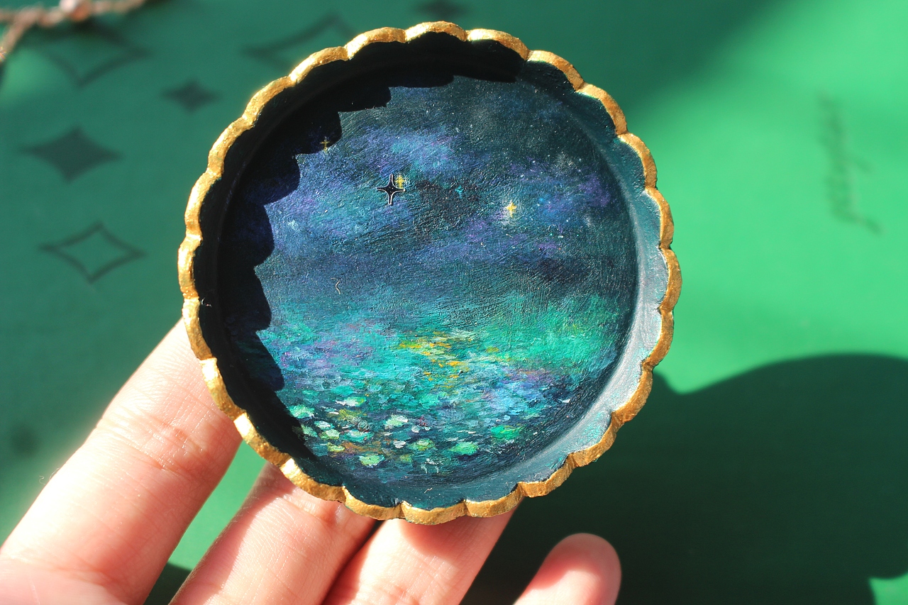 石塑粘土 | 花边首饰盘