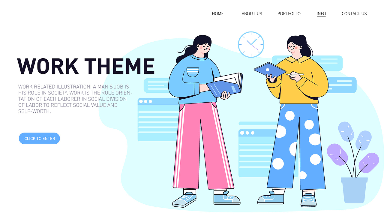 扁平人物插画系统系列