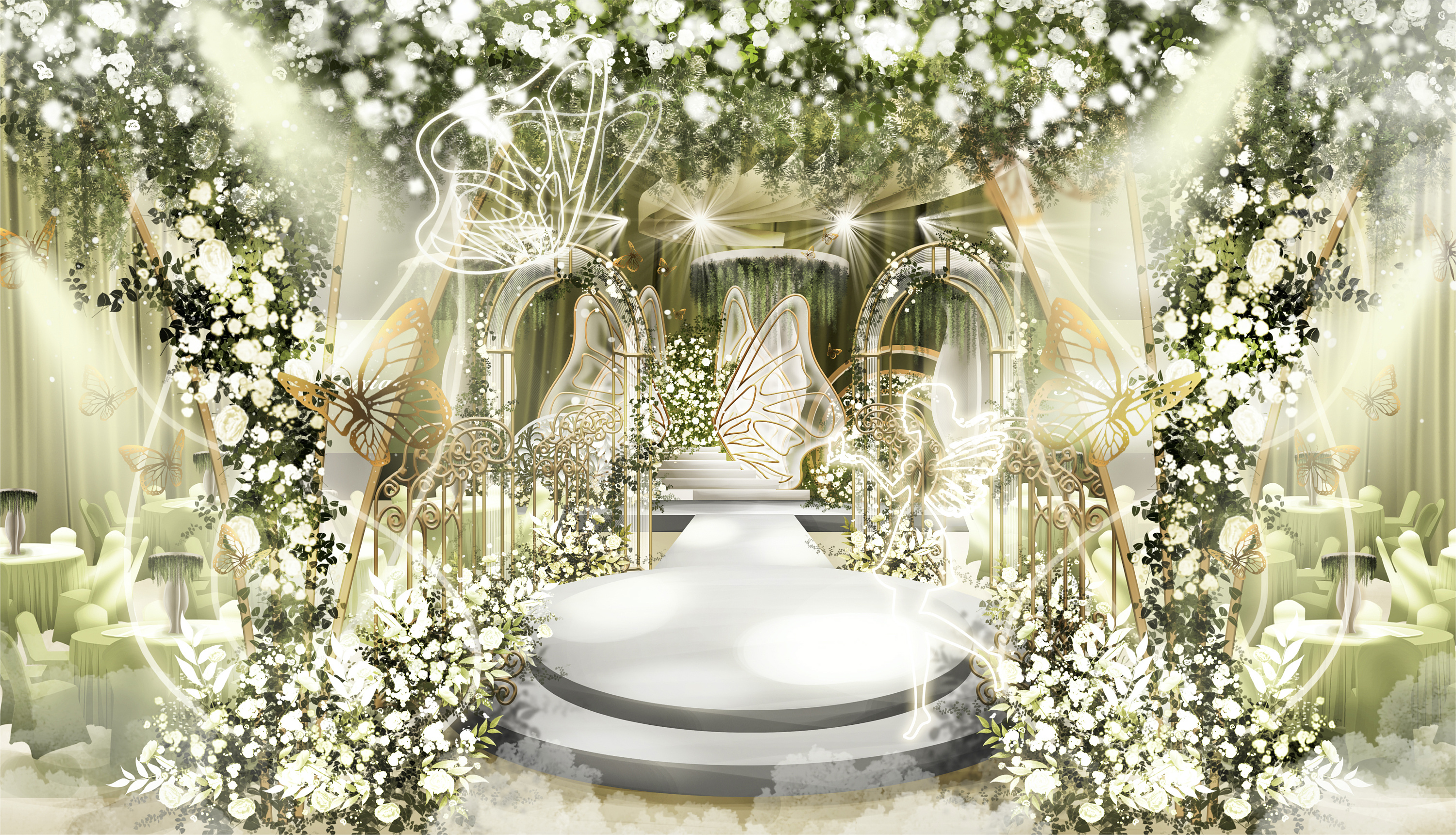 森系婚礼手绘|插画|其他插画|婚礼美学研究室 - 原创作品 - 站酷