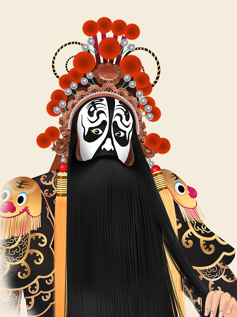 国粹京剧花旦花脸青衣