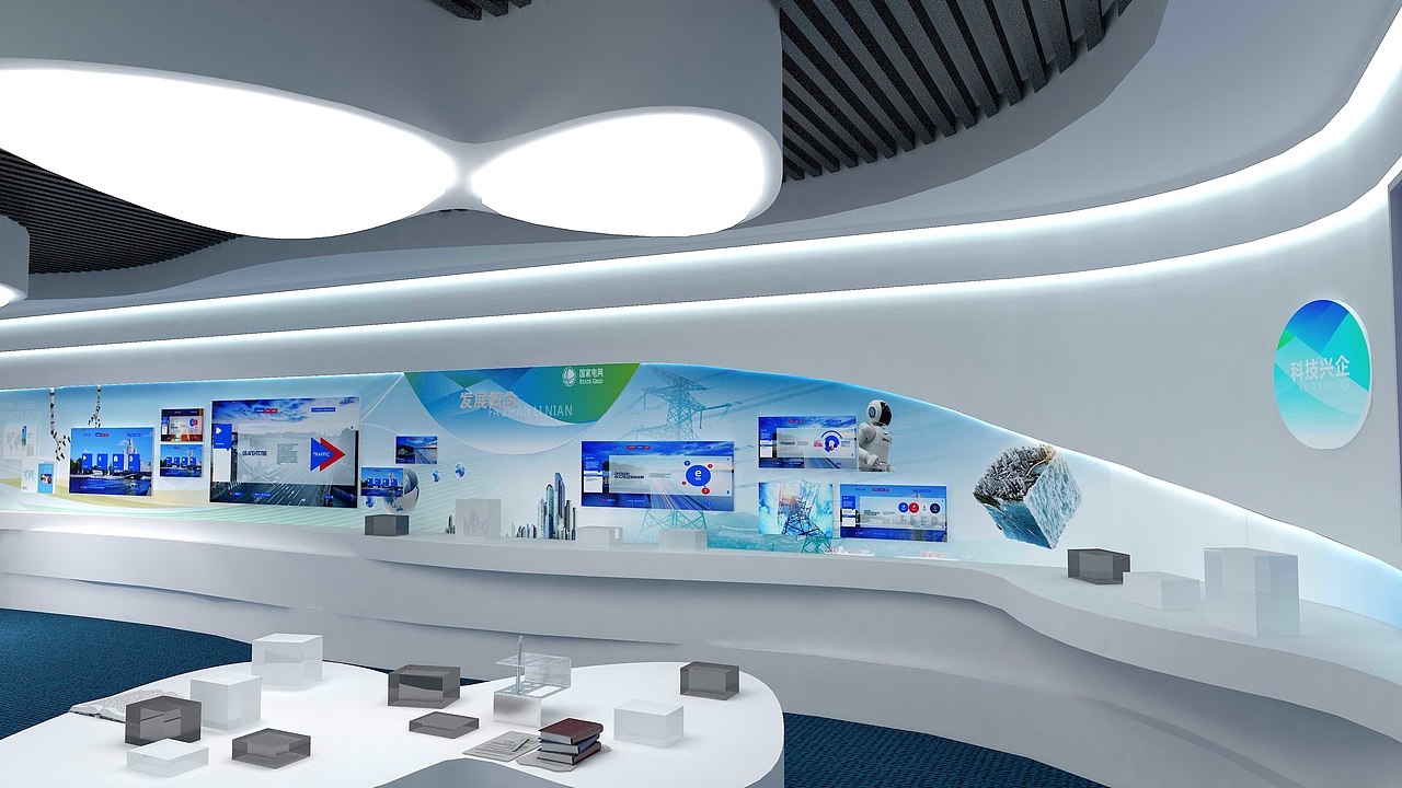 电力公司展厅设计（图ZNTM2NTU4NzY=） - 家装设计 - 站酷设计师西林阿莫原创素材 - 站酷ZCOOL