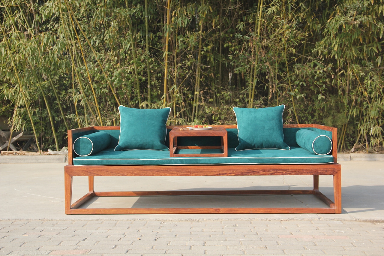 非洲草花梨罗汉床+禅椅三件套（图ZMTQ4NTU4MTQw） - 生活用品 - 站酷设计师lishengkai2013原创素材 - 站酷ZCOOL