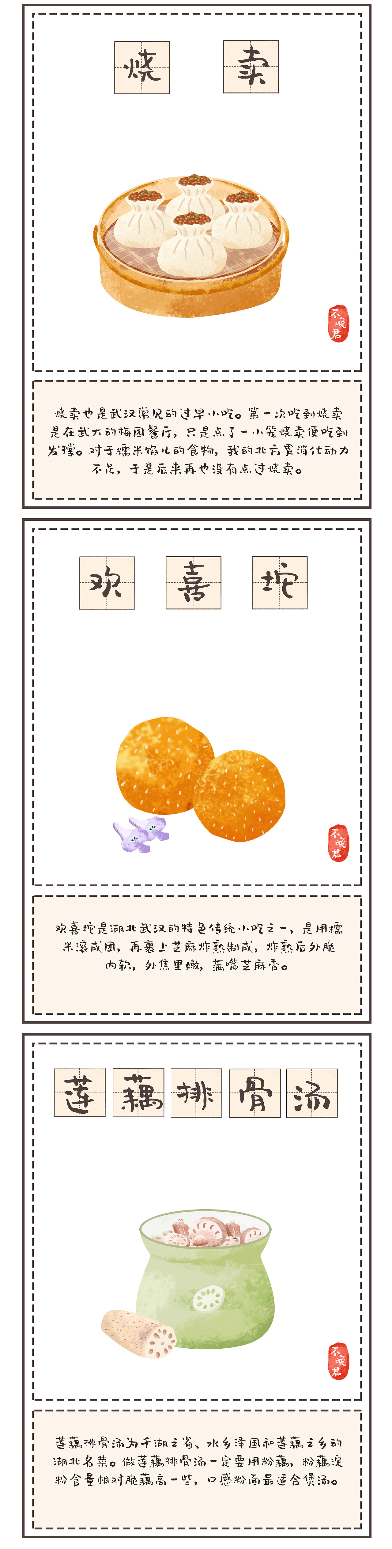 河南湖北美食插画（图ZMjAwNTUxNDcy） - 商业插画 - 站酷设计师不晚君原创素材 - 站酷ZCOOL