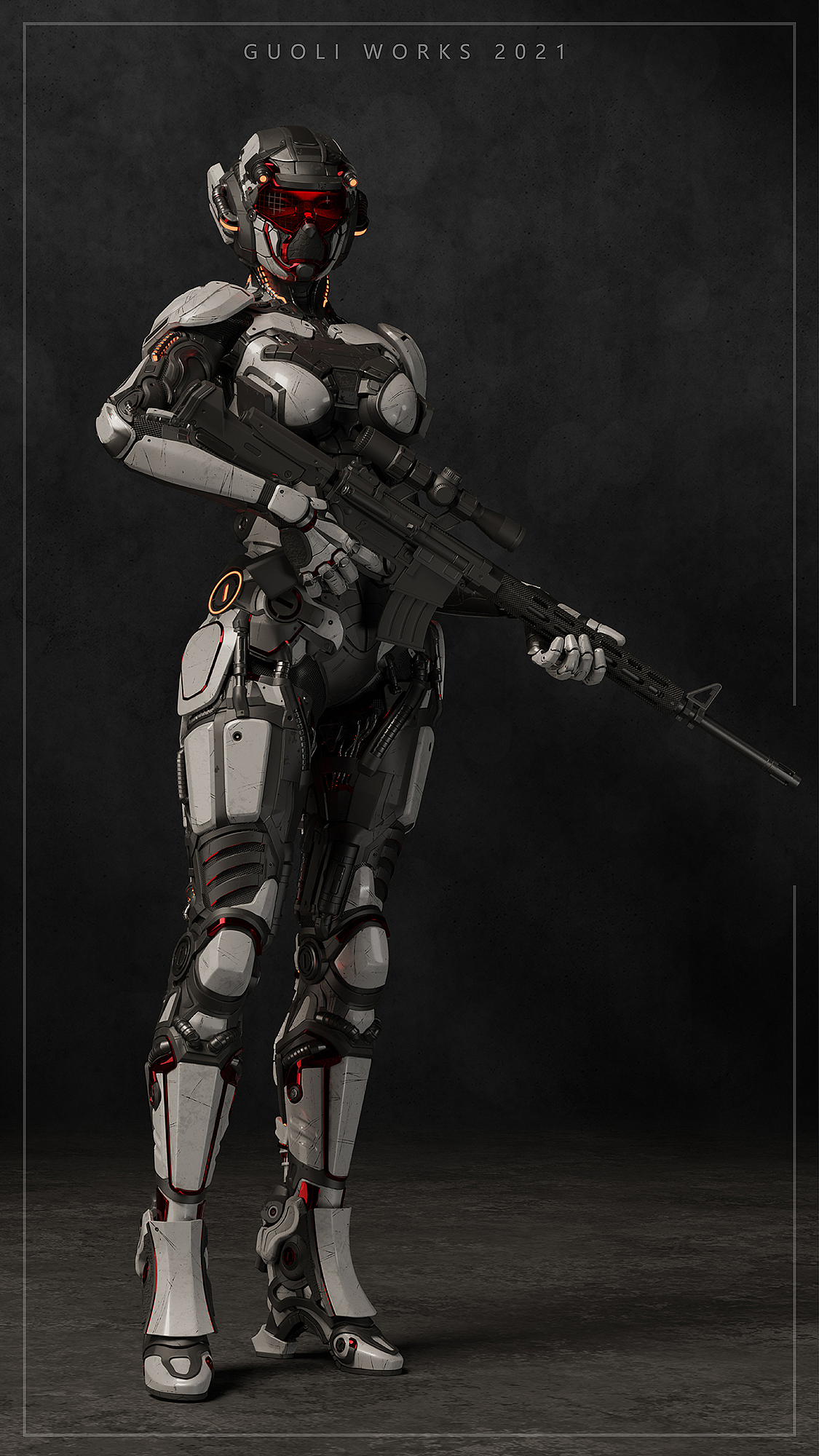 科幻小说《星徒》女主角,秦水雁 3d人设|三维|人物/生物|游云之语