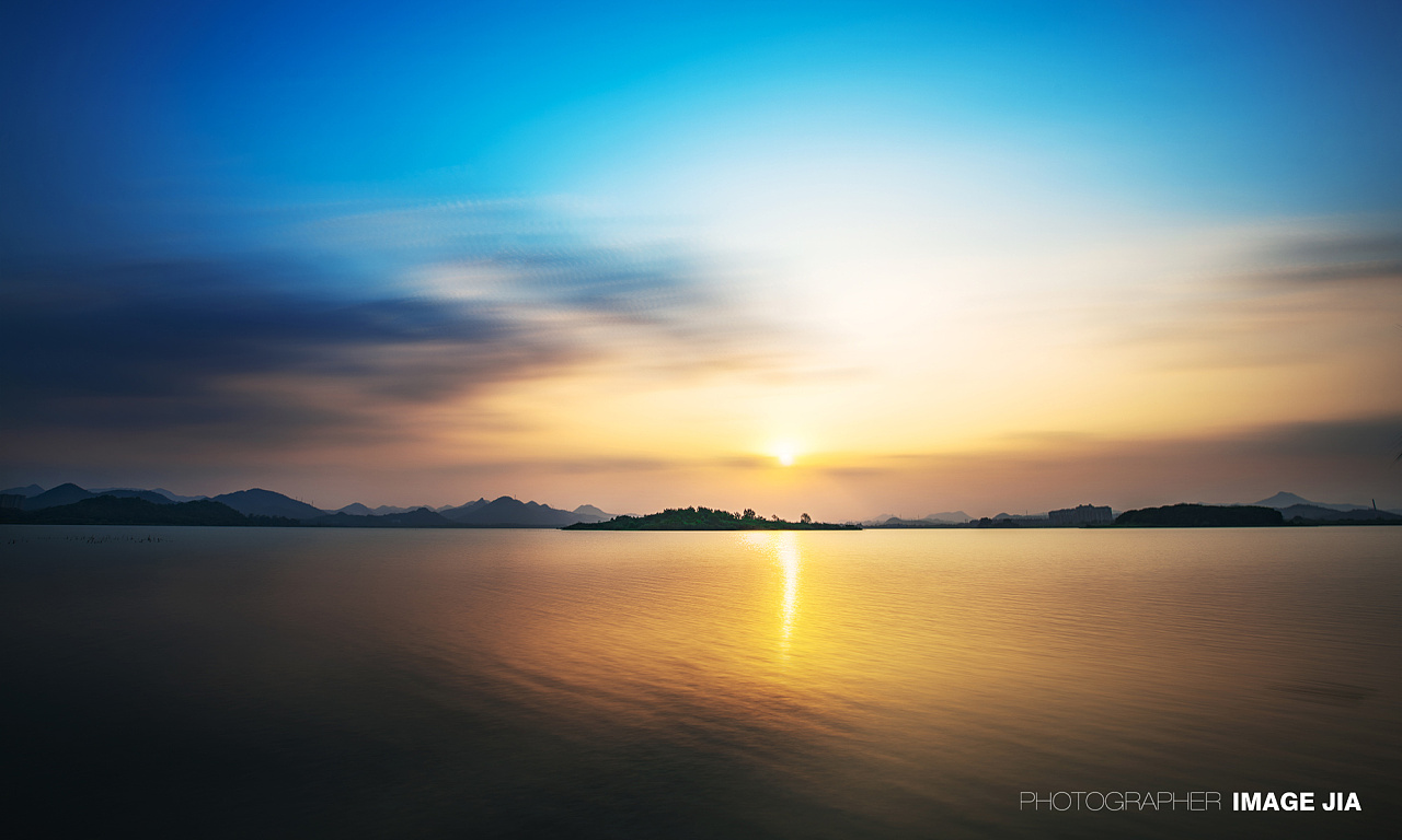 杭州 余杭 南湖 风光摄影 日落西山|摄影|风光摄影|jia佳哥 - 原创
