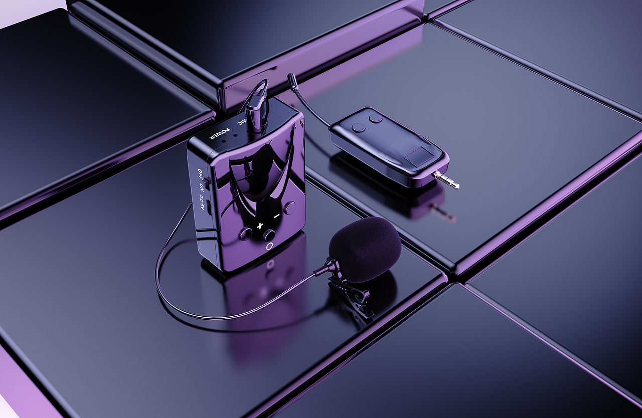 麦克风建模渲染图