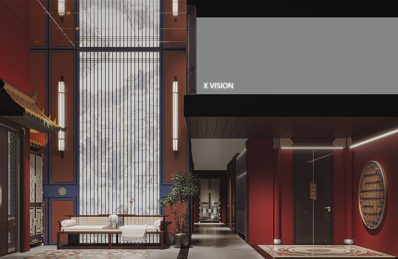 中式饭店（图ZMjg5NDM1NTc2） - 酒店餐饮设计 - 站酷设计师TR_设计事务所原创素材 - 站酷ZCOOL
