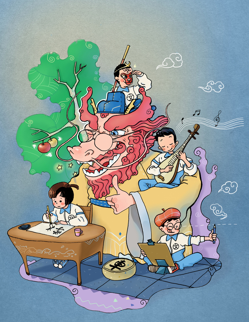 少儿文化活动沙龙|插画|商业插画|小胖弟 - 原创作品 - 站酷 (zcool)