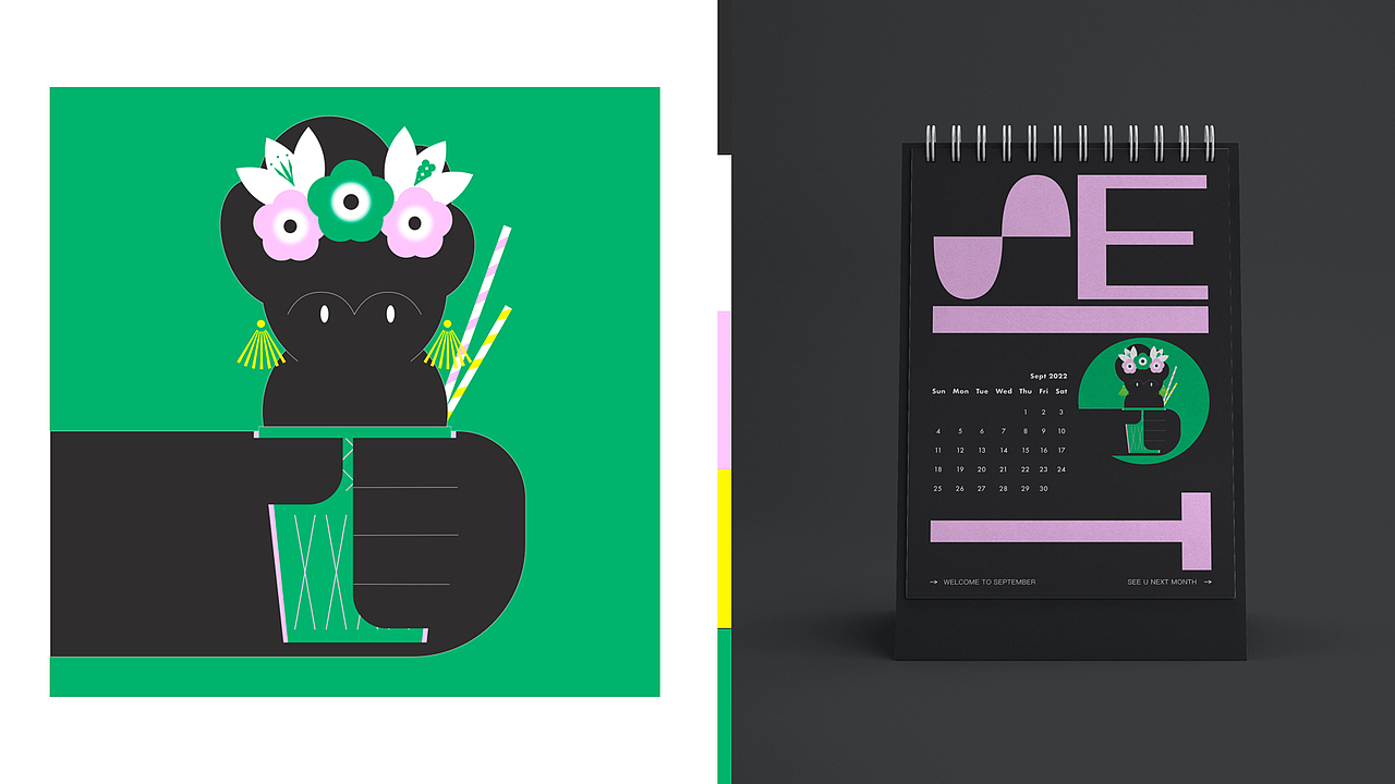 Hana Calendar 2022日历设计（图ZMjYzNzU2MDM2） - 创作习作 - 站酷设计师独眼章鱼原创素材 - 站酷ZCOOL