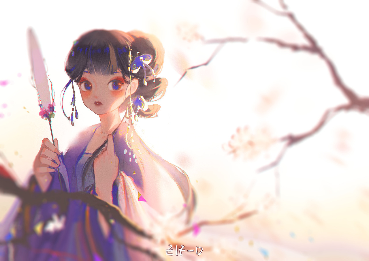古风摸鱼（图ZMzE1OTkzNzcy） - 艺术插画 - 站酷设计师白_ELF原创素材 - 站酷ZCOOL