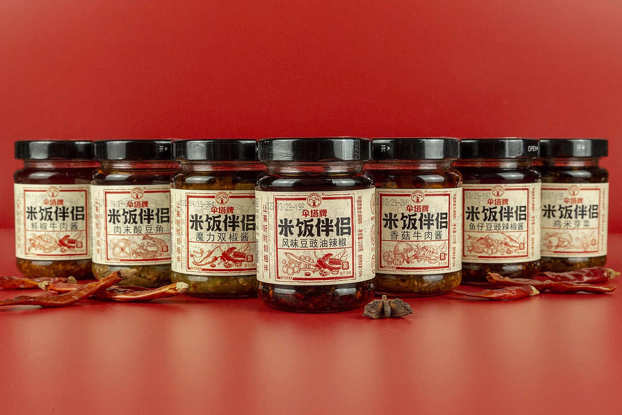 伞塔调味料-油辣子-蘸料-拌菜-豆豉牛肉酱×火麒麟创意