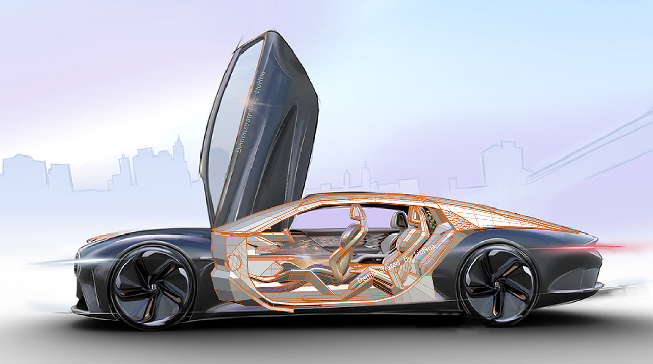 Bentley EXP100内饰 Alias Subdivision效果图建模 Seven Auto 站酷ZCOOL