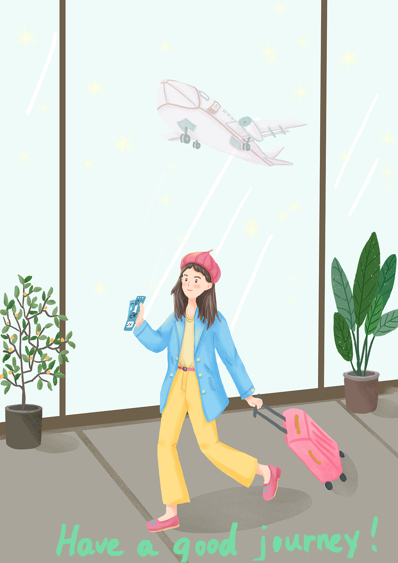 春游 旅游（图ZMzM0MjM3MDc2） - 商业插画 - 站酷设计师插画三根面原创素材 - 站酷ZCOOL