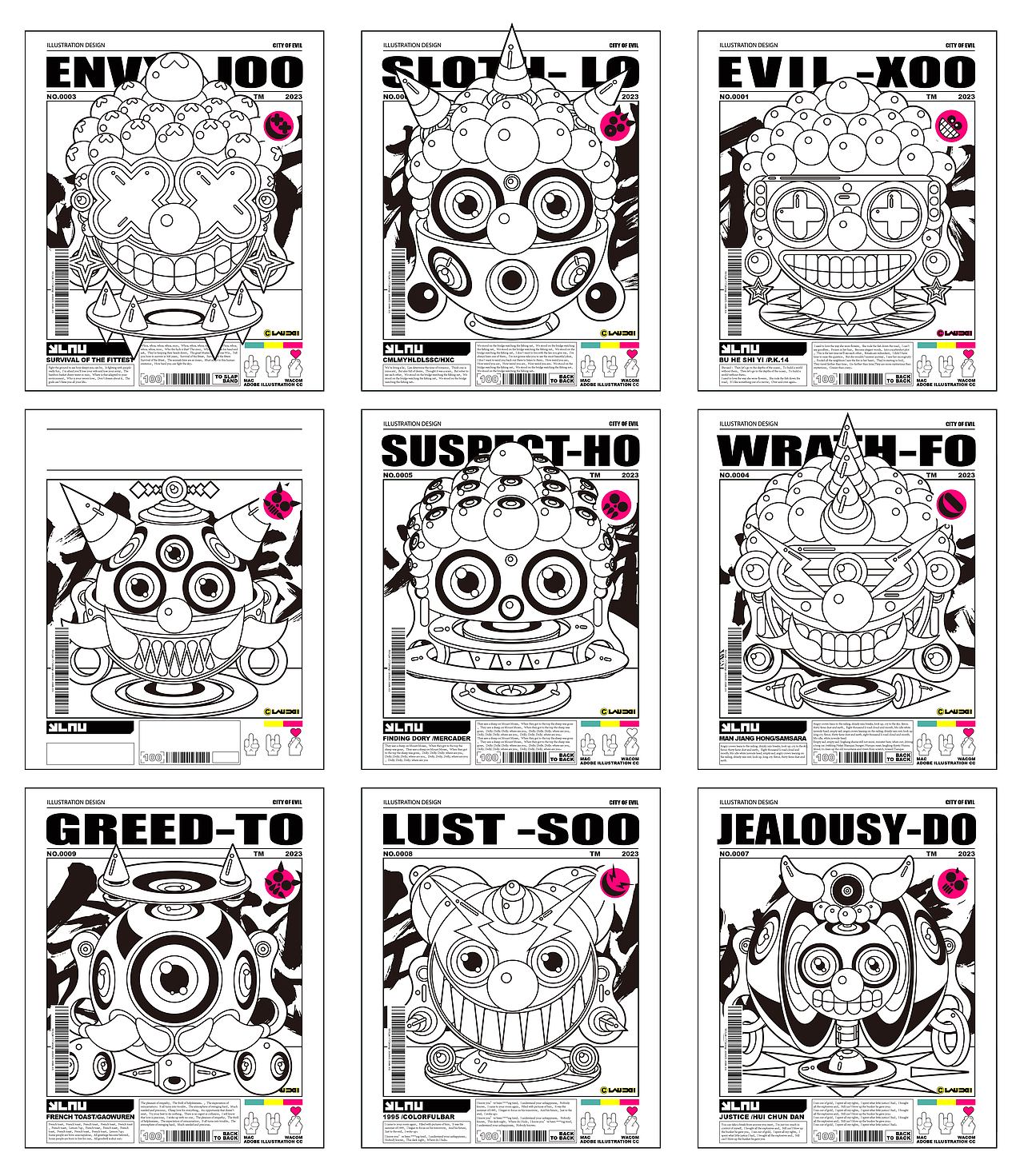 CITY OF EVIL（图ZMzQzMTAyNjIw） - 新锐潮流插画 - 站酷设计师LAU丶一乂刂原创素材 - 站酷ZCOOL