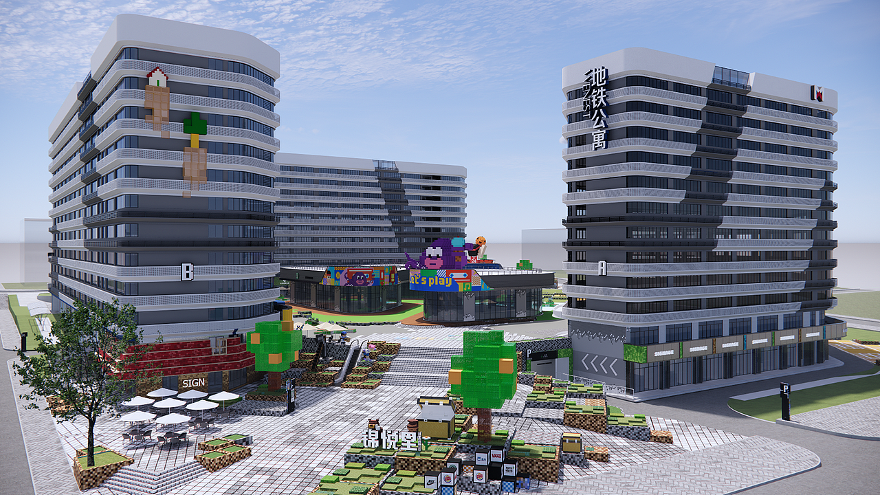 厦门地铁湖里公园TOD锦悦里导视、美陈