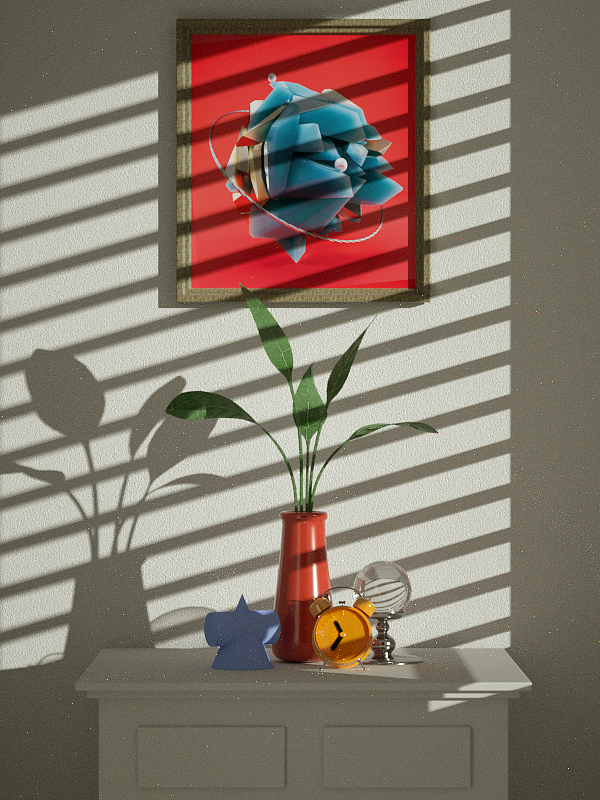 光影景物|三维|场景|蓝鼻子狸猫_临摹作品-站酷zcool