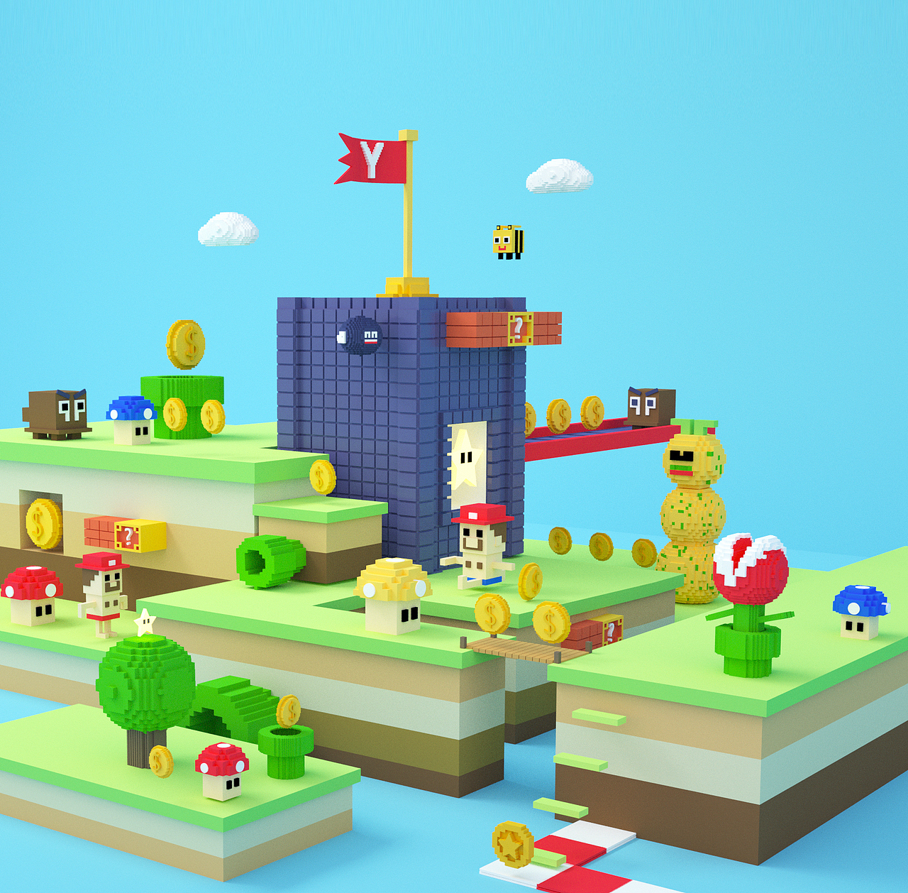 超级玛丽（图ZMTg3NDk5ODky） - Poster - 站酷设计师小笨莫原创素材 - 站酷ZCOOL