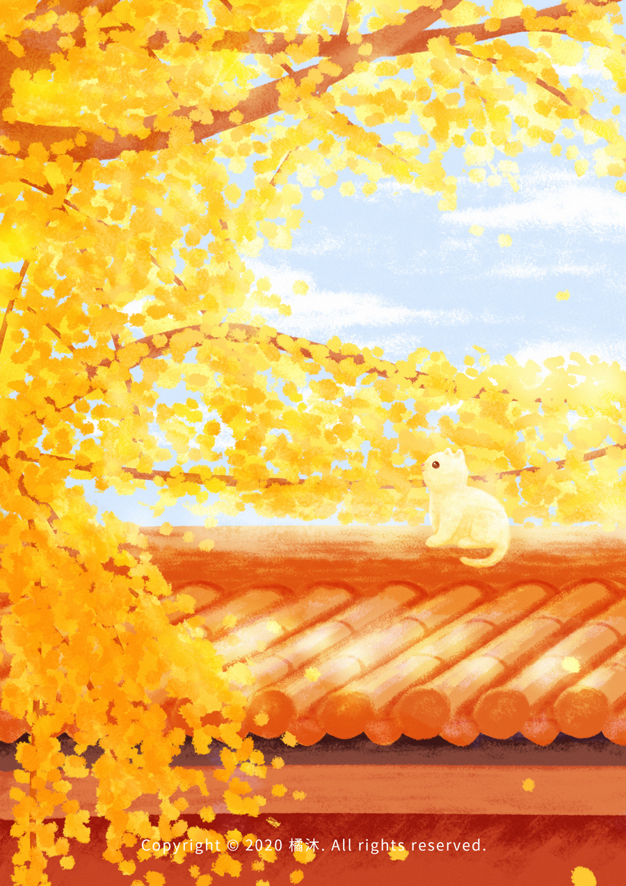 秋日暖阳系列插画 (一)