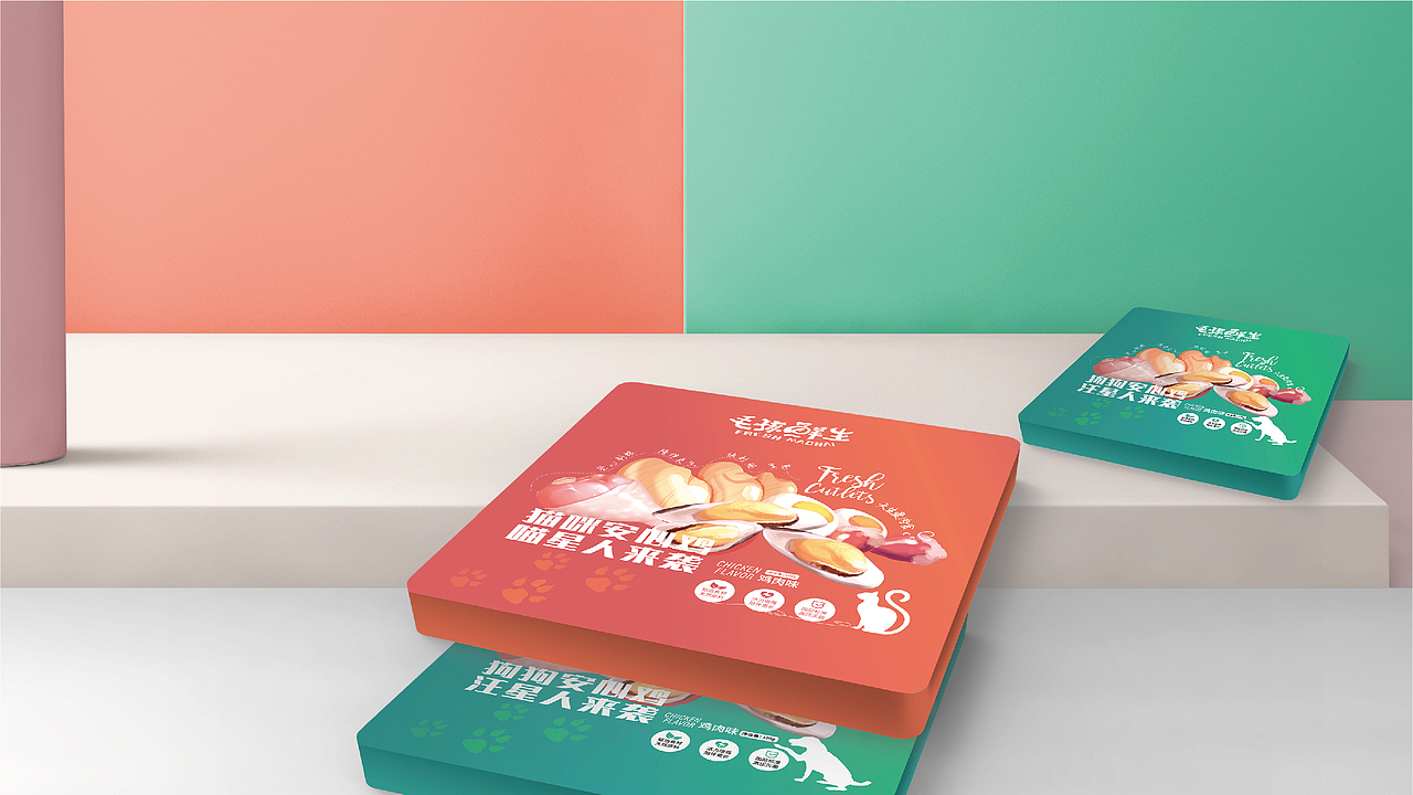 毛孩鲜生湿猫粮包装设计升级