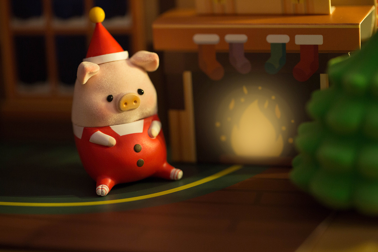 静物lulu猪之圣诞节