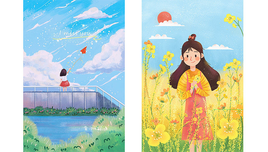 24节气-部分作品（图ZMjQ4MjM5OTYw） - 商业插画 - 站酷设计师黄小喵fish原创素材 - 站酷ZCOOL