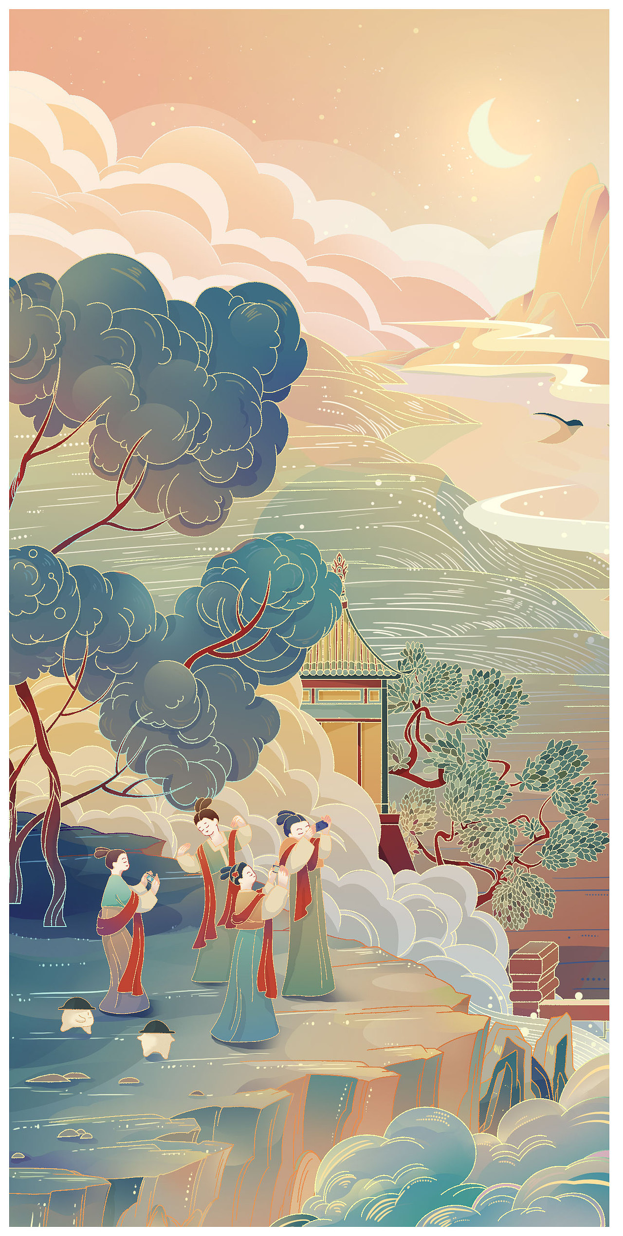 关于七夕（图ZMjYwNzcwOTg4） - 商业插画 - 站酷设计师一方昼行灯原创素材 - 站酷ZCOOL