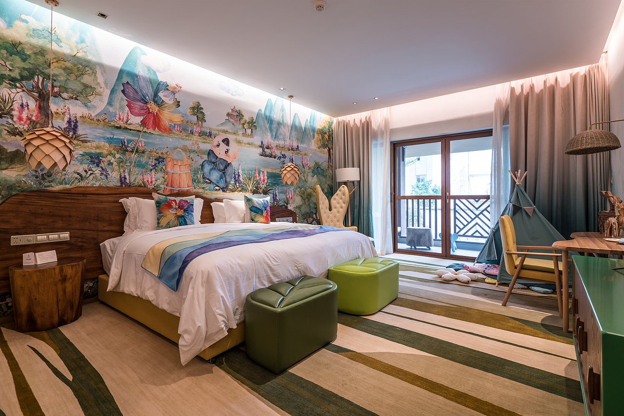 槿纹新作 | 峨眉山悟啦啦亲子酒店（图ZMTQ4MjIyMTky） - 家装设计 - 站酷设计师槿纹设计原创素材 - 站酷ZCOOL