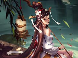 王者榮耀大喬白蛇卡牌美宣