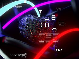 C4D炫光系列-7月作品-（白无常C4D）