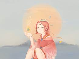 山海经 · 精卫——拟人绘画