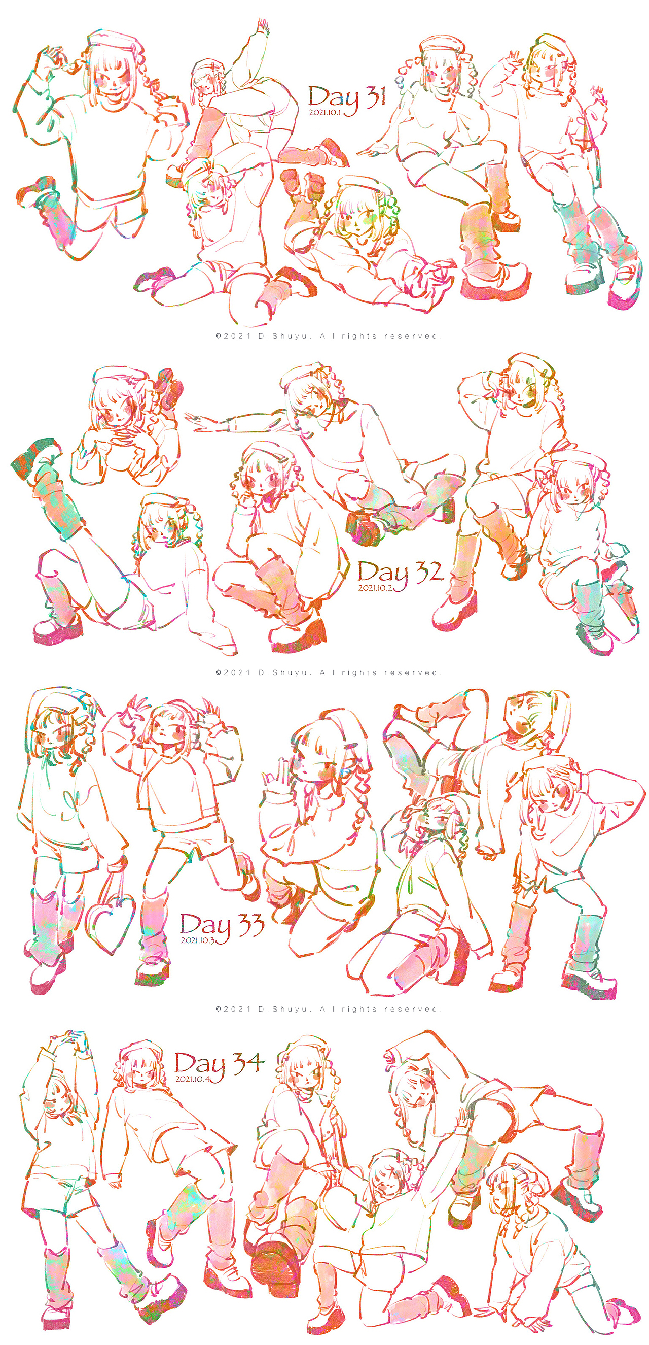 速写挑战 9.1~10.30