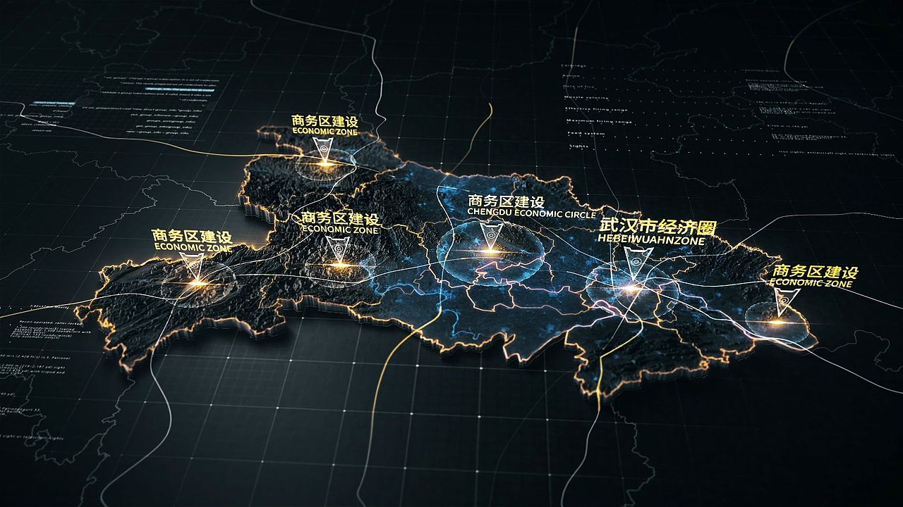 湖北地形地图可视化地图模板（图ZMzM2NTg0NDI0） - 影视后期 - 站酷设计师MOGOD原创素材 - 站酷ZCOOL