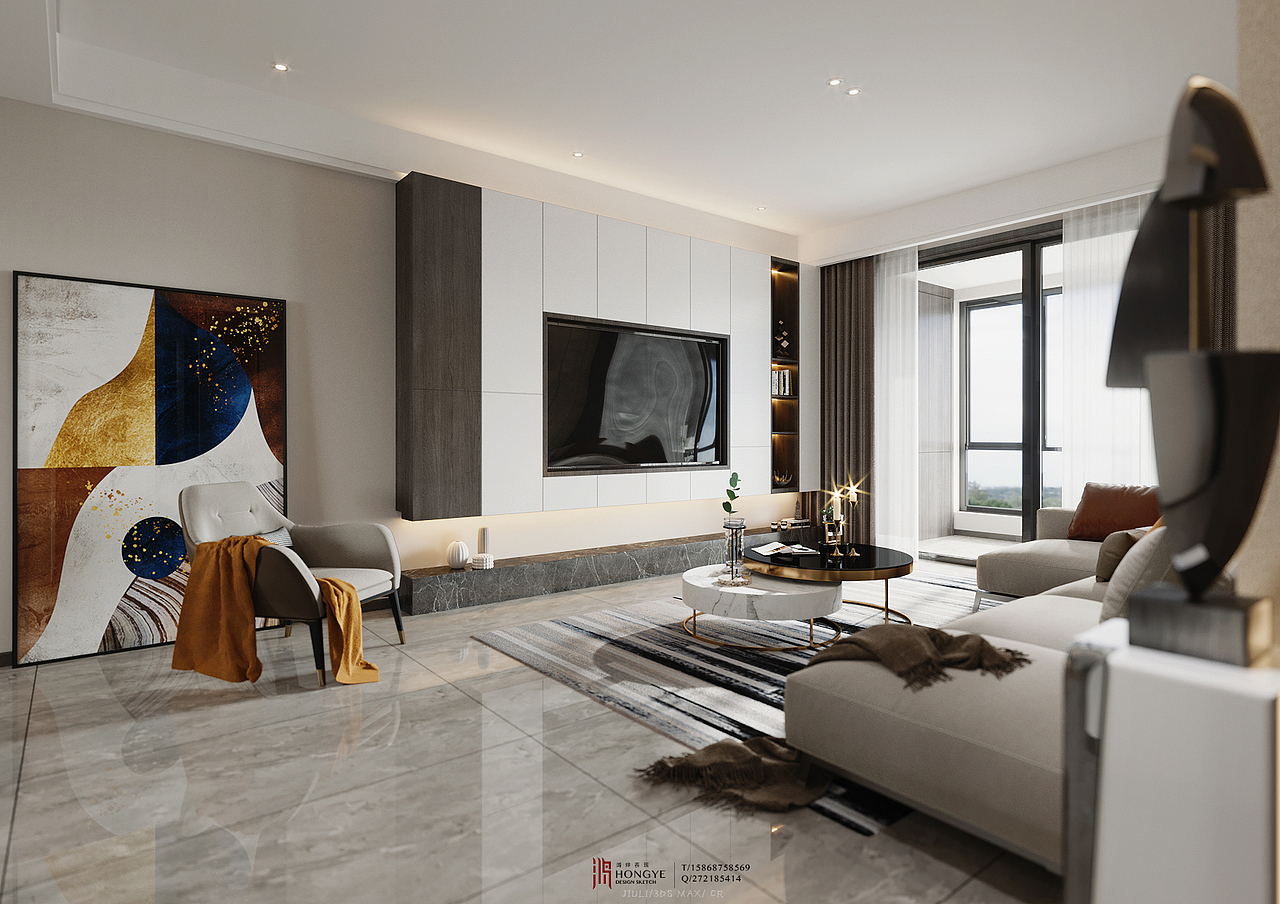 现代简约空间（图ZMTcxNTUyNDA0） - 家装设计 - 站酷设计师又一只九离啊原创素材 - 站酷ZCOOL