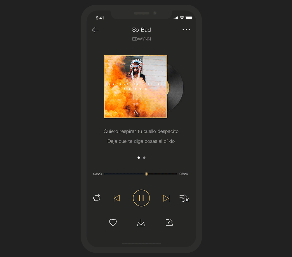 Music App Design（图ZOTc0OTY5NDQ=） - APP界面 - 站酷设计师水手哥原创素材 - 站酷ZCOOL